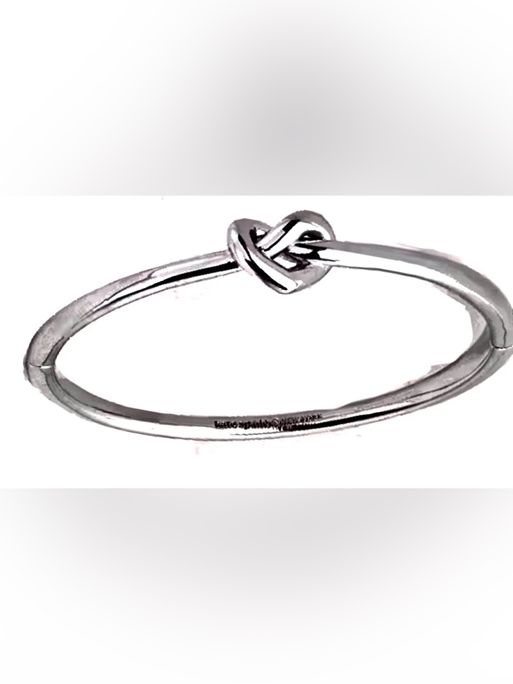 NWT Kate Spade Loves Me Knot Bangle Bracelet Silver
